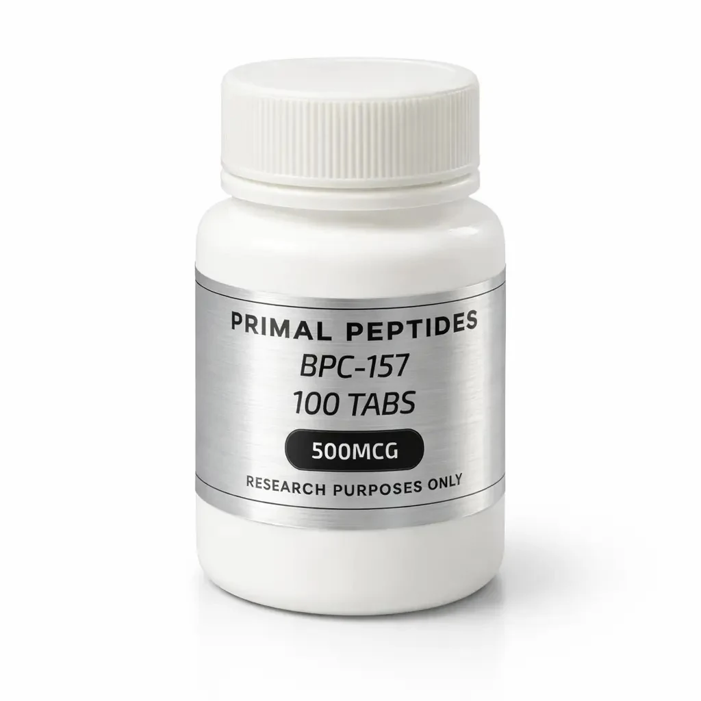 BPC-157 Tablets vial · referansemateriale for in-vitro forskning