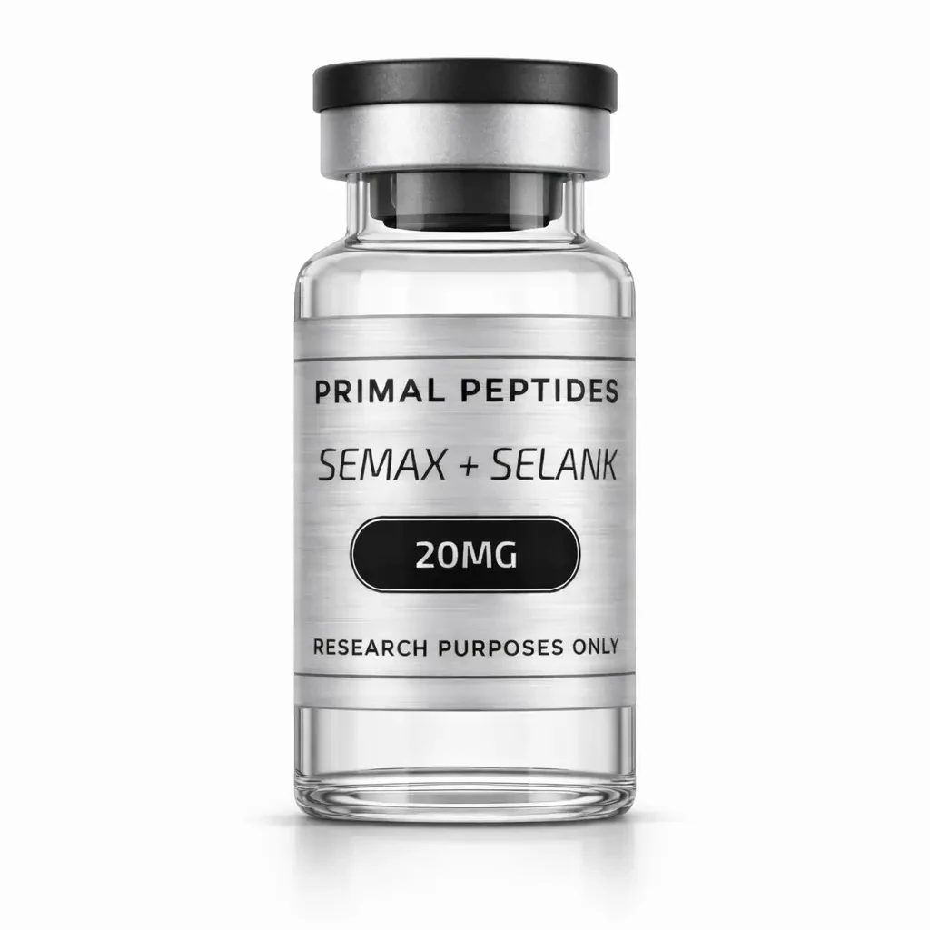 Semax + Selank pullo · vertailuaine in-vitro tutkimukseen