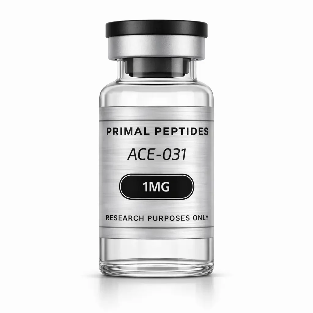 ACE-031 vial · in-vitro research reference material