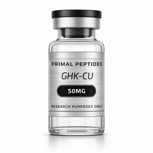 GHK-Cu 50MG – koperpeptide in glazen vial